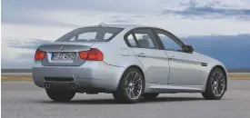  ??  ?? The 4th-gen M3 (E90) hit the road from 2007-2013 and marked the M3’s first use of a V8 engine. Its 3.9-second 0-100 km/h accelerati­on times placed it squarely in super car territory.