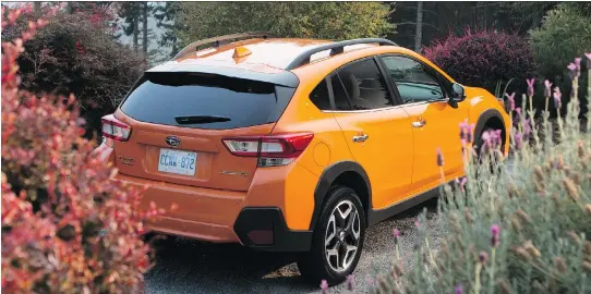  ?? PHOTOS: CLAYTON SEAMS/DRIVING ?? The 2018 Subaru Crosstrek looks like every other compact and subcompact SUV, but it delivers an impressive ride that lives up to the brand’s legacy.