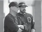  ?? AP ?? Mickey Callaway, right, was Cleveland’s pitching coach from 2013-17 under Terry Francona, left.