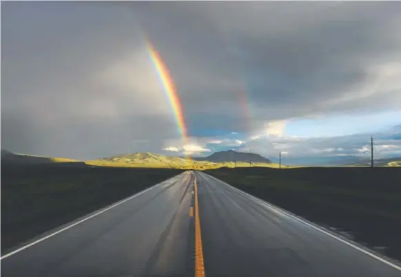  ?? Helen H. Richardson, Denver Post file ?? A rainbow appears on U.S. 40 north of Kremmling.