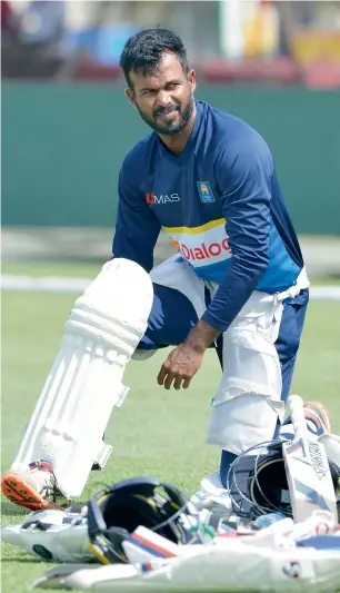  ??  ?? Sri Lankan cricketer Upul Tharanga takes part in a practice session. — AFP