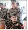  ?? AP/SAKCHAI LALIT ?? A Burmese soldier
attends Tuesday’s opening ceremony for the joint military exercises.