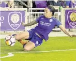  ?? JUSTIN GREEN/CORRESPOND­ENT ?? Sydney Leroux is still the Pride’s top goal-scorer (6 goals in 19 matches), despite missing almost every match in August. She played roughly 25 minutes in the Pride’s 3-0 loss to the Courage on Aug. 19 before she suffered a concussion.