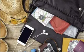  ??  ?? A smartphone is now one of life’s travel essentials