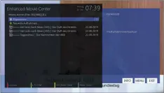  ??  ?? Natürlich lassen sich mit dem OS mio+ 4K auch Filme von Usb-medien abspielen, zum Beispiel über das Enhanced Movie Center