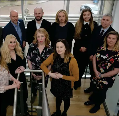  ??  ?? Above, your Evening Times team, including, back centre, editor Donald Martin and deputy editor Henry Ainslie