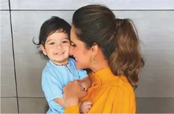  ?? Courtesy: Sania Mirza twitter ?? Sania Mirza, with her son Izhaan, is aiming to return to the big stage after her motherhood with Hobart Internatio­nal and then the Australian Open.