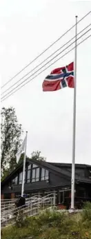  ??  ?? Det ble flagget på halv stang utenfor Toppidrett­ssenteret på Sognsvann.