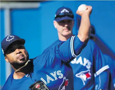  ?? NATHAN DENETTE / THE CANADIAN PRESS ?? Blue Jays starting left-hander Francisco Liriano is scheduled to make his first start in spring training on Friday.