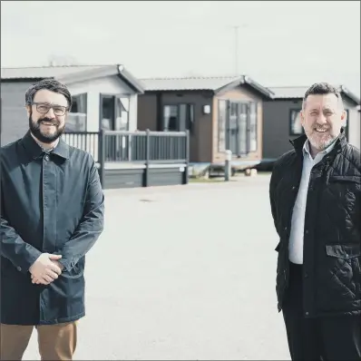  ??  ?? SHOW TIME: Willerby commercial director Matt Lightburn, left, and Southport showground manager Shane Smith at the new site.