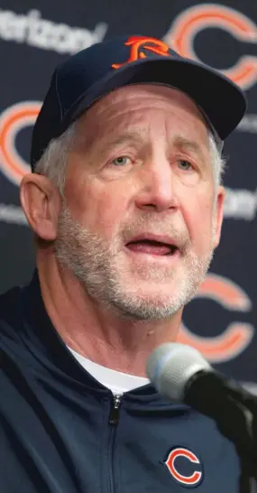  ?? | AP ?? Bears coach John Fox held a 77- second news conference after the loss to the Vikings.