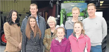  ??  ?? From left: Tracey Jackson, Murdo Watson, Samantha Lima, Mirren Watson, Iris Gauld, Joe Watson, Amy Watson and Fraser Watson.