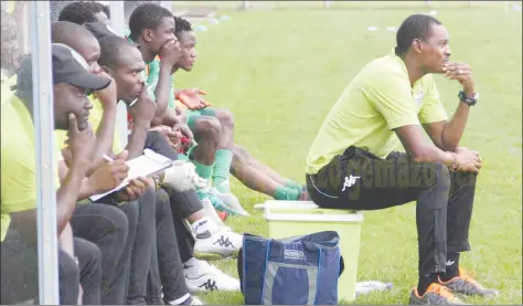  ??  ?? TRYING TIMES ... FC Platinum coach Norman Mapeza sits on a cooler box during his team’s Champions League battle against Angolan side Desportivo Primero de Agosto at Mandava recently, which the Zvishavane miners lost 1-2 for a 1- 5 aggregate loss. —...