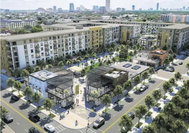  ??  ?? The next phase of Regent Square will include a 600-unit apartment complex and 50,000 square feet of retail space on eight acres at West Dallas and Dunlavy streets.