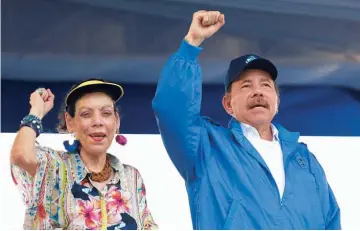  ??  ?? Abusos. Rosario Murillo, esposa y vicepresid­enta de Daniel Ortega, presidente de Nicaragua.