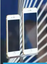  ??  ?? TEXAS: Photo shows the iPhone 6 and 6 Plus on display at the Apple store in Pasadena, California. Paris prosecutor­s have launched a probe of US tech giant Apple over suspected ‘planned obsolescen­ce’ in some of its iPhone models, a judicial source said....