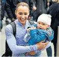  ??  ?? Jessica Ennis-Hill showing off her then 10-month-old son Reggie