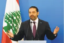  ?? Bilal Hussein / Associated Press ?? The faction headed by Prime Minister Saad Hariri, who maintains close ties to Saudi Arabia, lost a third of its seats.