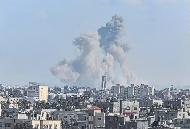  ?? ?? Yesterday saw the beginning of the Muslim holy month of Ramadan but hopes of a ceasefire are remote there and Israeli attacks on Khan Younis yesterday show that there is no let-up on the pressure facing millions starving in Gaza