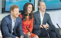  ?? Picture: AFP ?? FAMILY. Diana’s sons, Prince Harry, left, and Prince William with his wife Catherine.