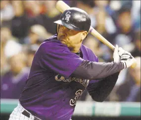  ?? David Zalubowski / Associated Press ?? Former Colorado star and 1997 NL MVP Larry Walker was elected to the Hall of Fame on Tuesday.