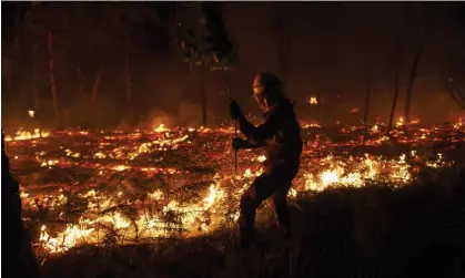  ?? Blázquez Domínguez/Getty Images ?? The group say they were driven to act by their experience­s in the wildfires that hit the Leiriaregi­on of Portugal in 2017. Photograph: Pablo