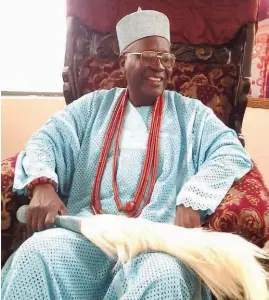  ??  ?? Oba (Dr) Yusuf Adebori Adeleye, Olubaka of Oka-Akoko