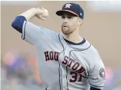  ?? — AP FILES ?? Houston Astros starter Collin McHugh has asked arbitrator­s for a US$5-million deal, up from $3.85 million.