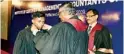  ??  ?? Best Overall Performanc­e in the May 2012 examinatio­n Mr. W.G.I. Kalhara being awarded the Founder President Prof. Lakshman R. Watawala Gold Medal for Best Overall Performanc­e in the May 2012 examinatio­ns