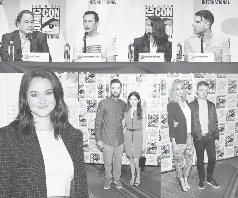  ??  ?? (Top left to right) Writer/director Oliver Stone, actors Joseph Gordon-Levitt, Shailene Woodley and Zachary Quinto attend the ‘Snowden’ panel during Comic-Con Internatio­nal 2016 at San Diego Convention Centre on Thursday in San Diego, California....