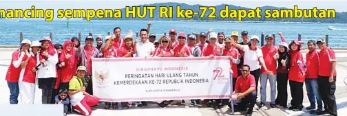  ??  ?? WARGA Indonesia yang mengikuti Pertanding­an Memancing Sempena HUT RI ke-72.