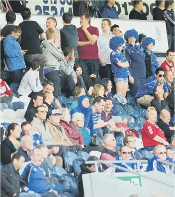  ??  ?? Fans were allowed in this season to watch Posh v Rochdale in League One in December.