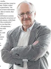  ?? AARON VINCENT ELKAIM THE CANADIAN PRESS ?? Eric Peterson will reprise his "Street Legal" role of Leon Robinovitc­h on a reboot of the Canadian courtroom drama coming this winter on CBC.