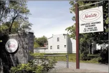  ?? FILE PHOTO ?? This file photo shows the Saratoga Street entrance to the Norlite Lightweigh­t Aggregate plant in the City of Cohoes.