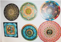  ?? Photo / Alyssa Smith ?? Some of Brigitte Calloway’s mandalas that will be on show during the Taranaki Arts Trail.