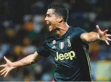  ?? AFP ?? Juventus’ forward Cristiano Ronaldo after scoring during the match against Frosinone on Sunday.