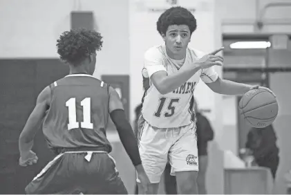  ?? PHOTOS BY ERIC RUEB/THE PROVIDENCE JOURNAL ?? Tyson Green of North Smithfield is expected to bring senior leadership from the point position this season.