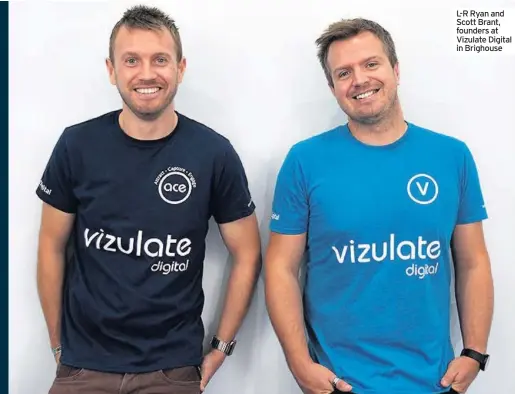  ??  ?? L-R Ryan and Scott Brant, founders at Vizulate Digital in Brighouse