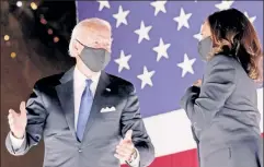  ??  ?? In thrall to the left: Can a 77-year-old Joe Biden and a ruthless Kamala Harris prevent their party’s radical wing from dominating government?