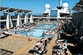  ?? RICK STEVES/RICK STEVES’ EUROPE ?? To avoid the worst cruise ship crowds, try to use amenities such as swimming pools, fitness rooms and rock-climbing walls during off-peak hours.