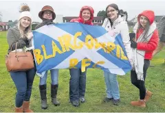  ??  ?? Supporters The proud local community was well represente­d