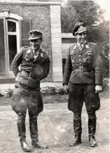  ?? (Chris Goss) ?? ■ Two aces: Major Helmut Lent (left) enjoys a joke with Heinz-wolfgang Schnaufer. Lent was killed on 7 October 1944. At the time of his death, Lent had 110 victories, 103 of those at night.