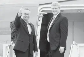  ?? ADRIAN WYLD/THE CANADIAN PRESS ?? Prime Minister Stephen Harper and Internatio­nal Trade Minister Ed Fast have told Canadian diplomats in foreign countries to advance Canada’s commercial interests overseas.