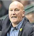  ??  ?? Jim Duffy: sent to the stand for the first time in his managerial career.