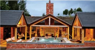  ??  ?? Restorativ­e: Take a dip in the hot tub at Moddershal­l Oaks in Staffordsh­ire