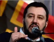  ?? (Photo AFP) ?? « Nous n’acceptons pas que des étrangers arrêtés en territoire français soient amenés en Italie » a martelé Matteo Salvini.