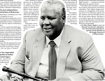  ??  ?? The late Dr Joshua Nkomo