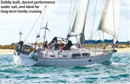  ??  ?? Solidly built, decent performanc­e under sail, and ideal for long-term family cruising