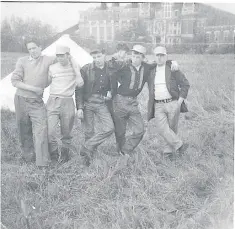  ??  ?? Ron Dunn, Brian Stafford and pals on holiday at Stourport