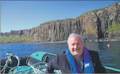  ??  ?? Left and above: Ian Blackford MP during his visit to Organic Sea Harvest on the Isle of Skye.